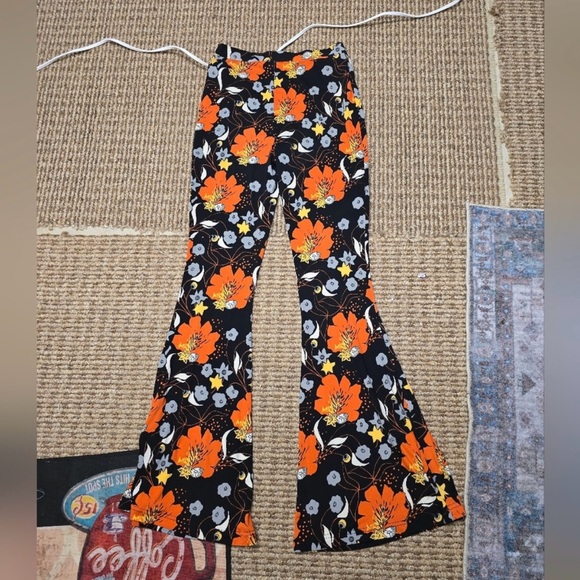 Free People Floral Bell Bottom Pants - Picture 3 of 9